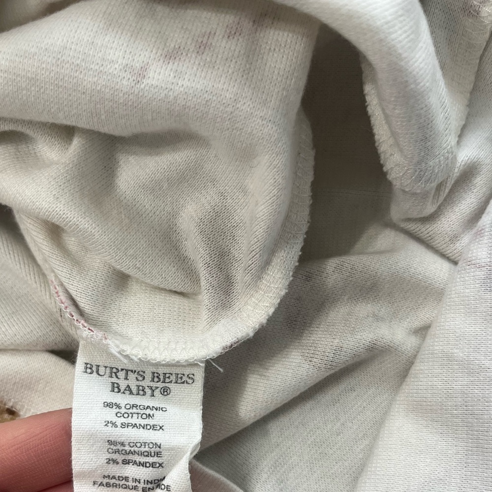 Burts Bees Baby Cookies Milk Pajama Top Long Sleeve Organic Cotton Large Soft‎ - Picture 4 of 6